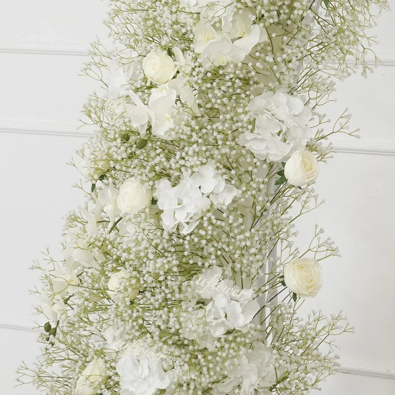 Uflower White Baby's Breath Horn Arch Wedding Party Backdrop Decor SET80211 - Uflower