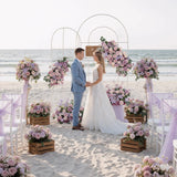 Uflower Artificial Purple Wedding KT Backdrop Flower Row Decor SET80063 - Uflower