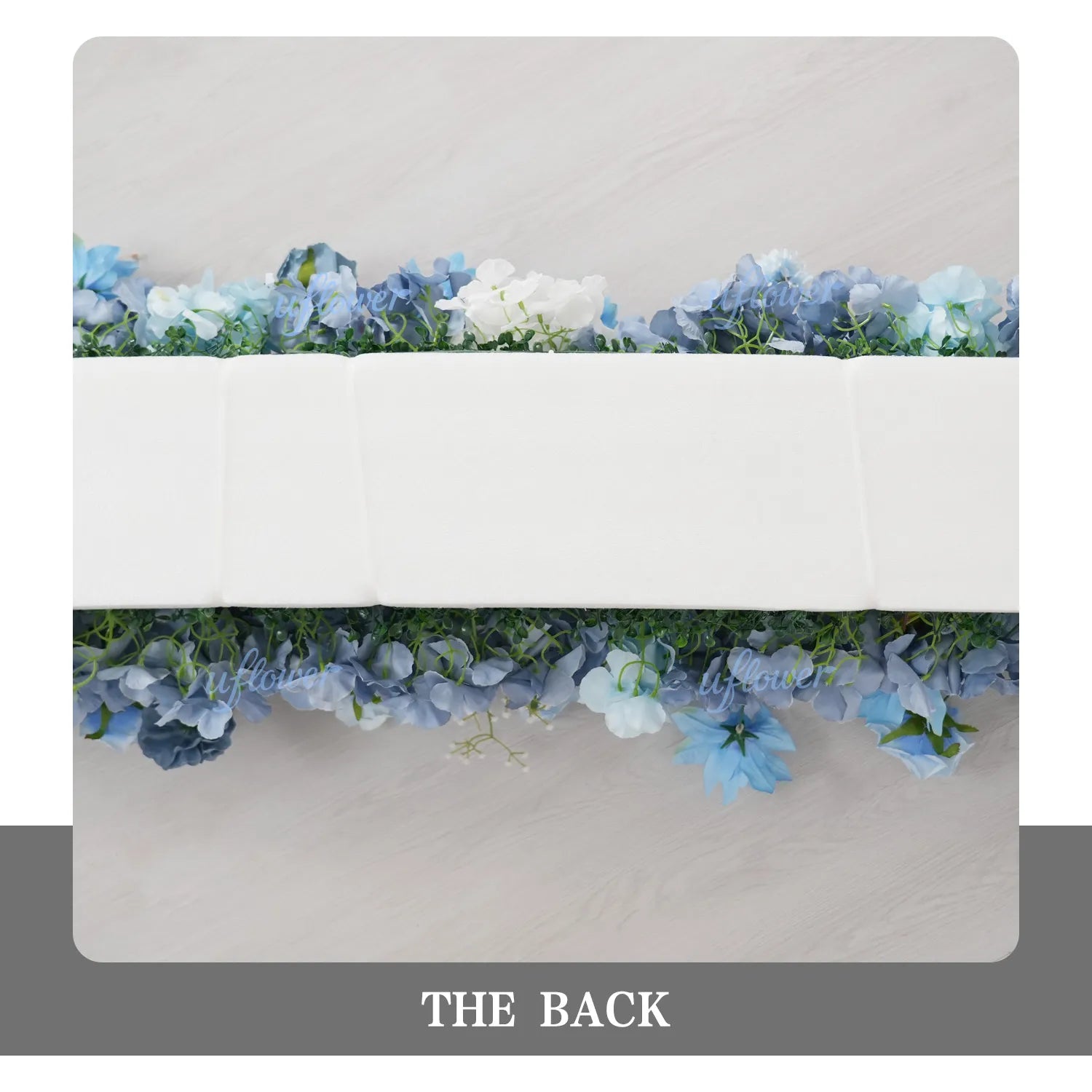 Uflower Blue Table Runner Sofa Floral Wedding Backdrop Decor MC80227-01