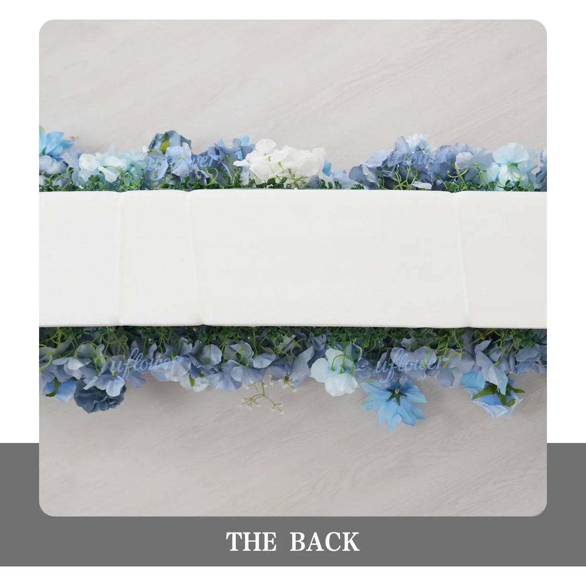 Uflower Blue Table Runner Sofa Floral Wedding Backdrop Decor MC80227-01