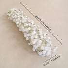 Uflower Rose Blanche Rangée de Fleurs Fond de Mariage Arche Carrée SET80256-01