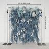 Uflower Flower Wall Mist-Blue Leaves Floral Backdrop Wedding Party Proposal Decor SET80182 - Uflower
