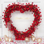 Rose Heart Shape + Flower Row (Without Stand)