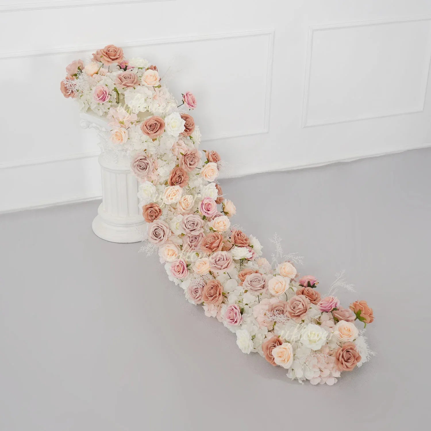 Uflower Champagne Pink Rose Arrangement Wedding Backdrop Floral Props SET80151 - Uflower