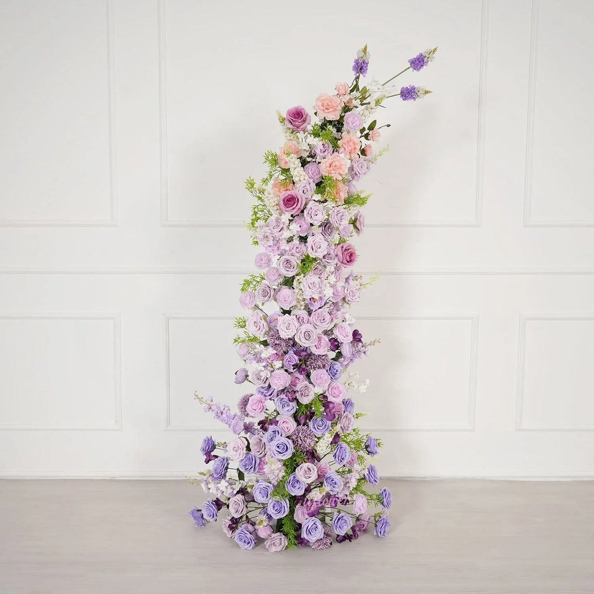 Uflower Gradient purple Floral Horn Arch Wedding Party Backdrop Decor SET80183 - Uflower