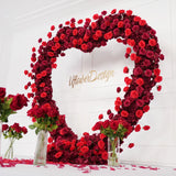 2*2m Rose Red Flower Wall Wedding Decor SET80045-01 - Uflower
