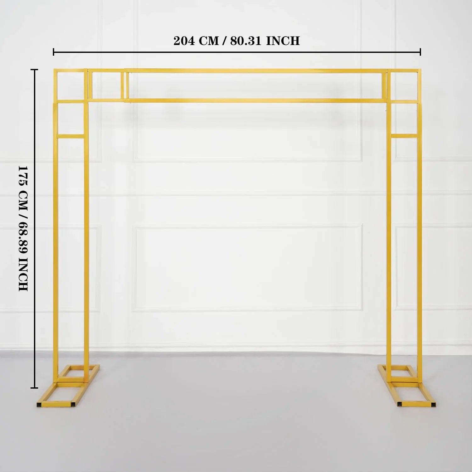 Uflower White Gold Retractable Flower Stand Adjustable Wedding Stage Background Shelf MSD80002 - Uflower