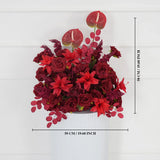 Uflower Dark Red Rose Flower Row Decor KT Board Wedding Arrangement Props SET80210 - Uflower