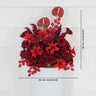 Uflower Dark Red Rose Flower Row Decor KT Board Wedding Arrangement Props SET80210 - Uflower