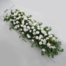 Uflower White Rose Green Leaf Ficus Leaf Square Floral Arches SET80002 - Uflower