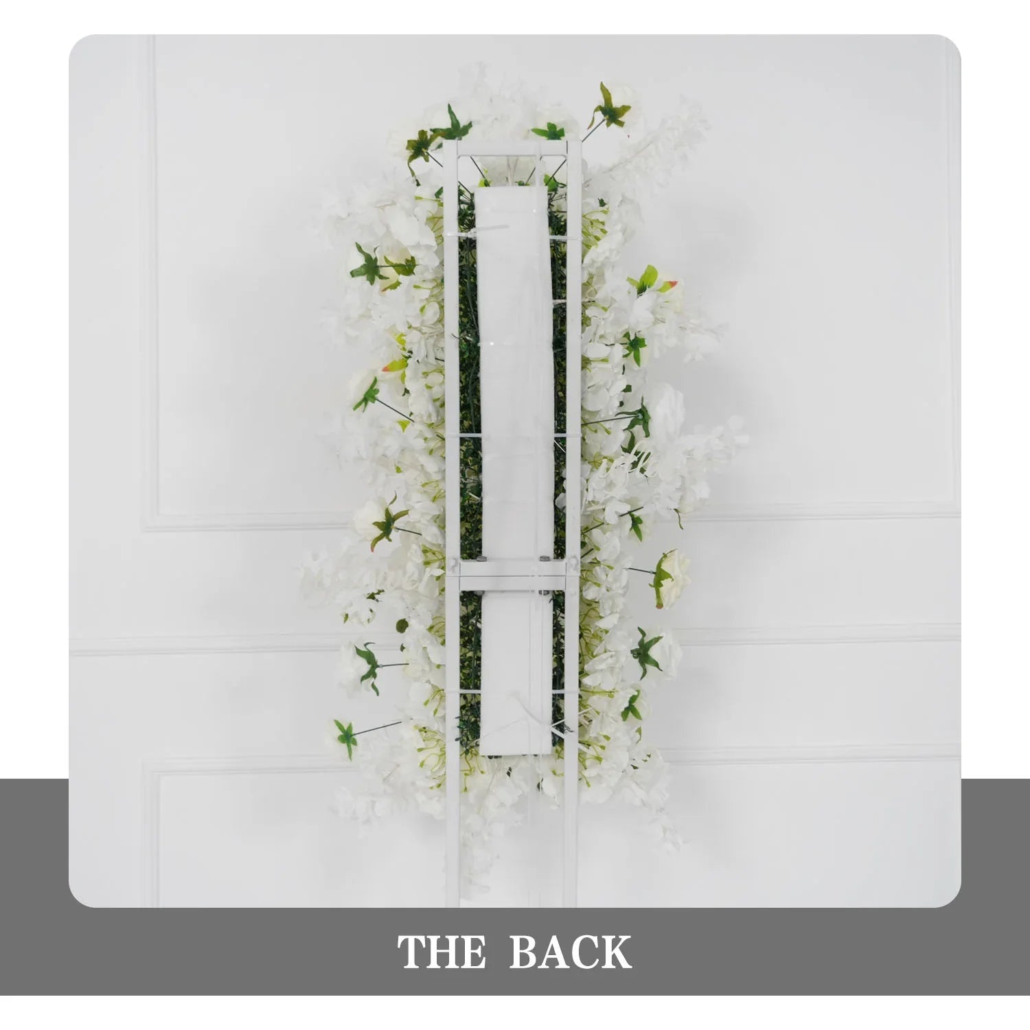 Uflower Artificial White Wedding KT Backdrop Flower Row Decor SET80129 - Uflower