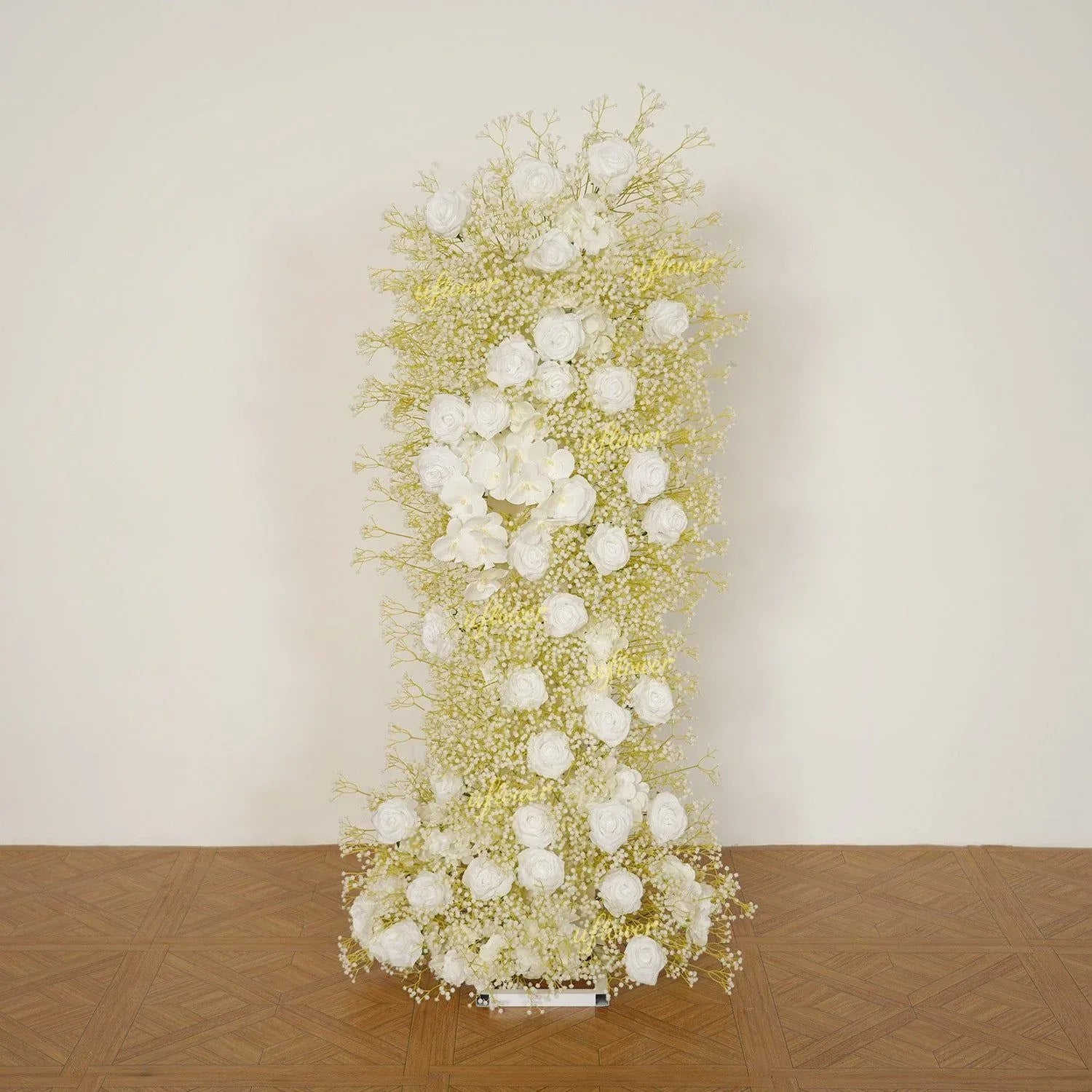 Uflower White Rose Baby Breath Wedding KT Backdrop Floral Arrangement SET80208 - Uflower