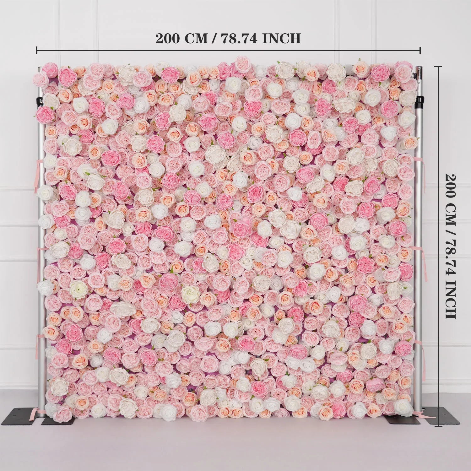 Uflower Artificial Pink Rose Wall Wedding Backdrop Decor SET80070 - Uflower