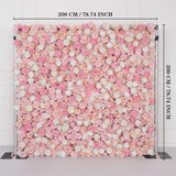 Uflower Artificial Pink Rose Wall Wedding Backdrop Decor SET80070 - Uflower
