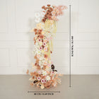Uflower Terracotta Blush Floral Corne Arc Décoration de fête de mariage toile de fond SET80222