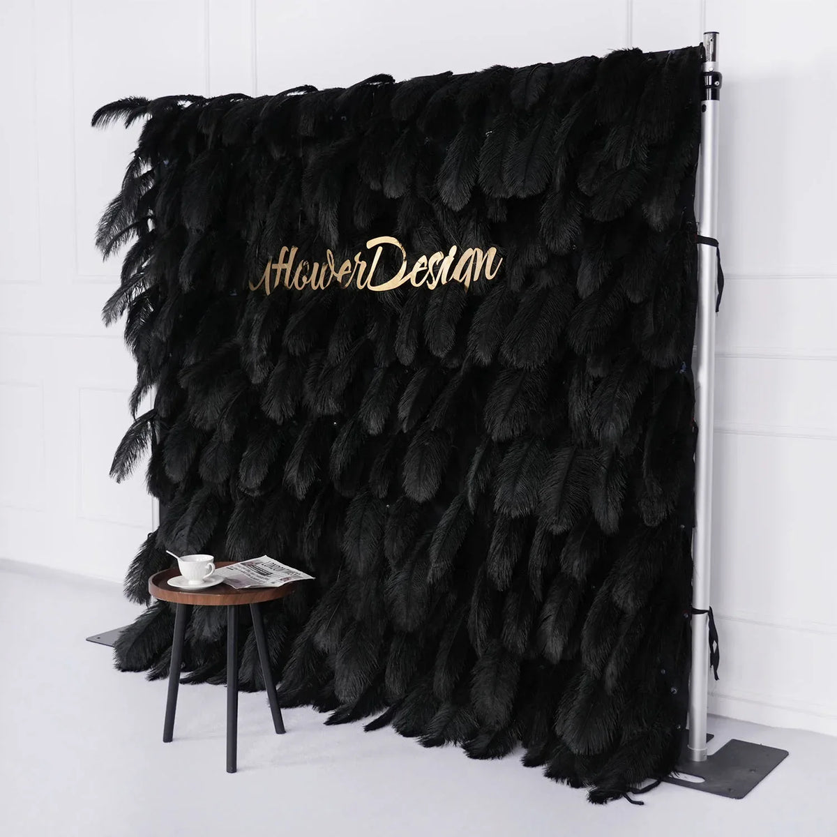 Uflower Artificial Black 5D Flower Wall Wedding Backdrop Deco Birthday Party SET80102 - Uflower