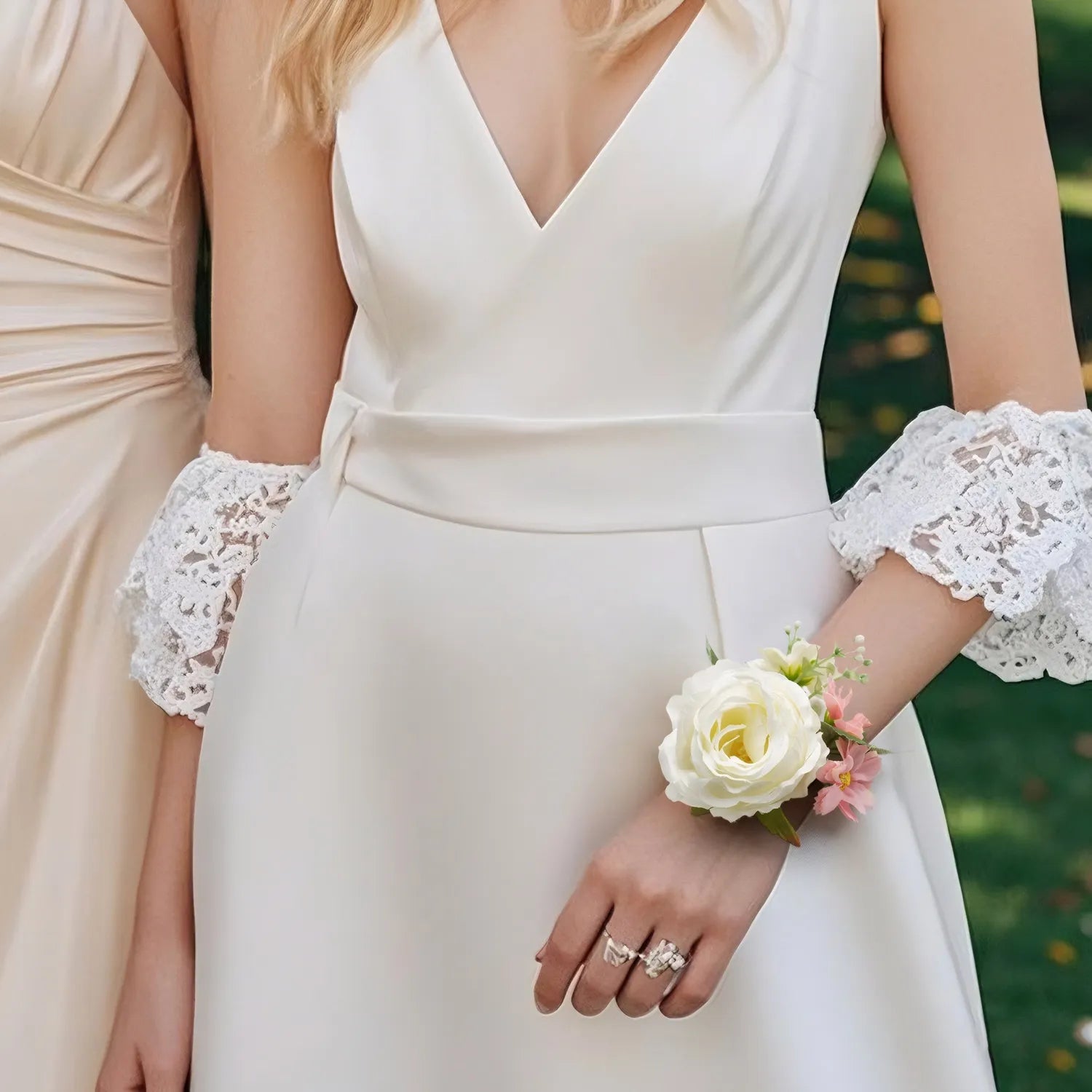 Uflower Wrist Corsages in Pink White MG80001-04*6