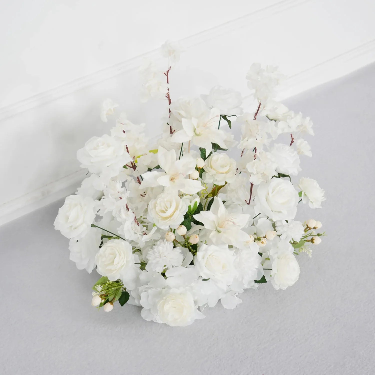 White Rose Flower Row Wedding Background Frame Arch SET80079 - Uflower