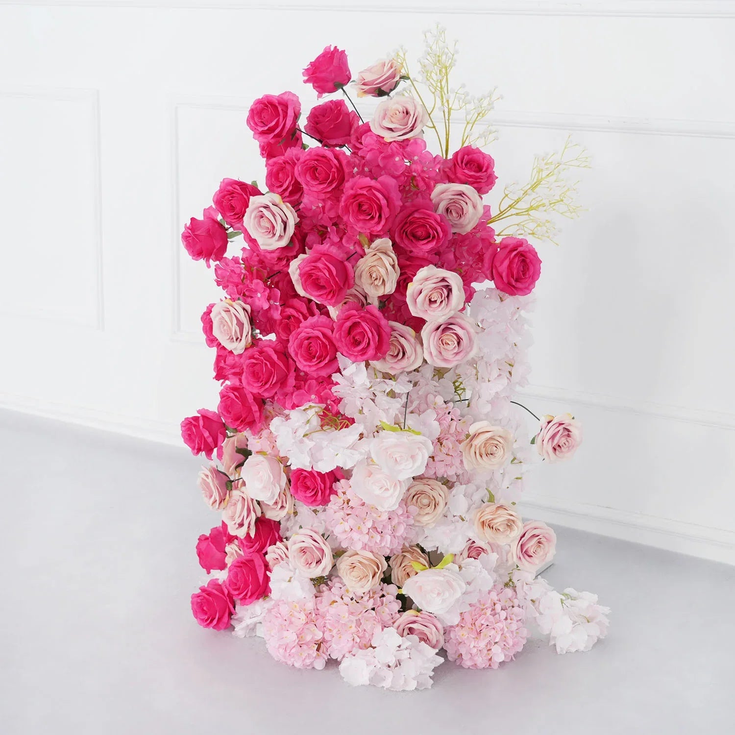 Uflower Rose red rose wedding background arch KT board decoration flower arrangement SET80092 - Uflower