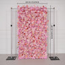 Uflower Pink Rose Flower Wall Wedding Party Proposal Decor SET80221