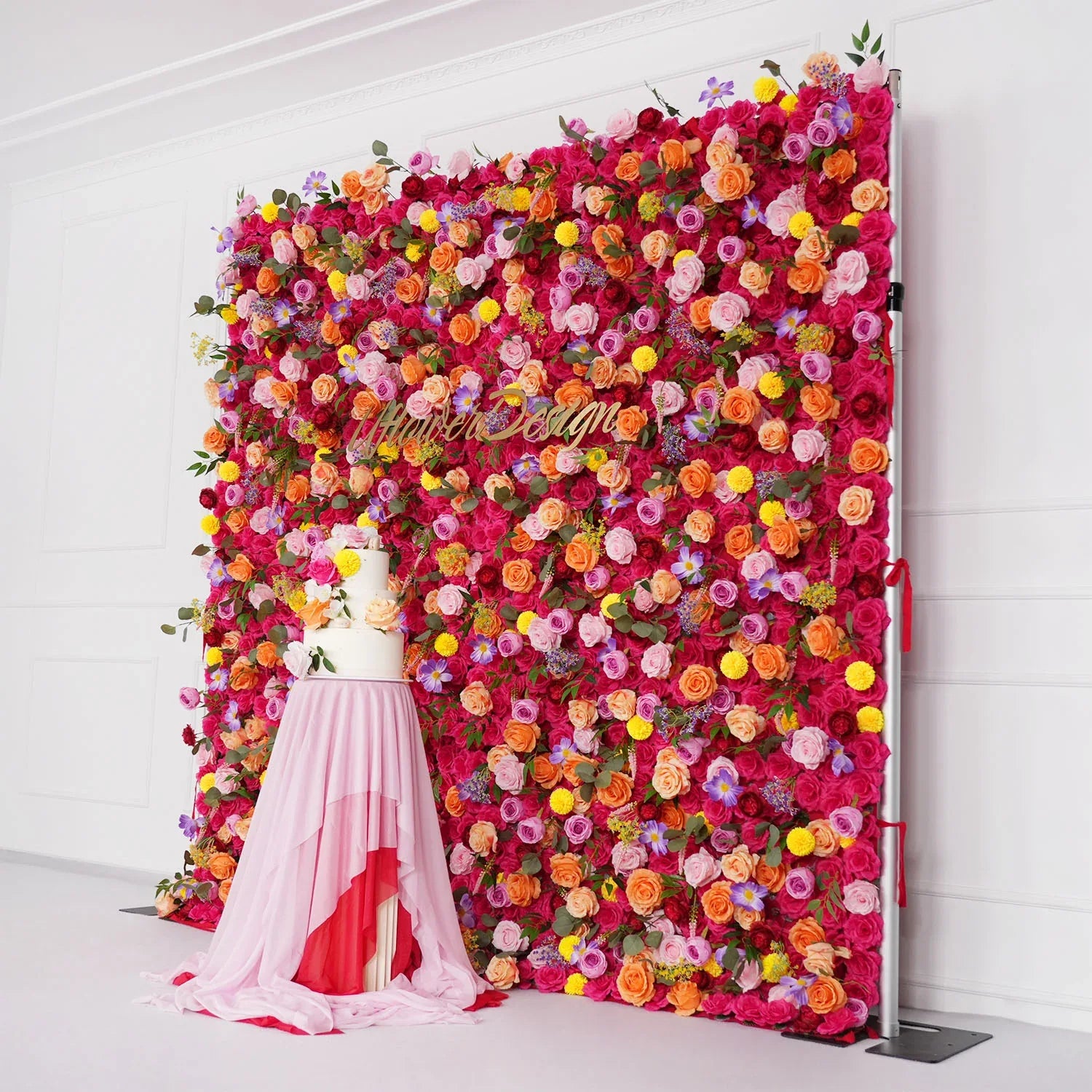 Uflower Artificial Colored Flower Wall Wedding Backdrop Deco Birthday Party SET80025-01 - Uflower