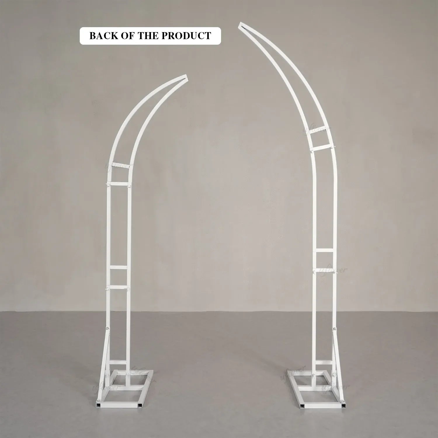 Uflower Wrought Iron Arch Flower Door Shelf Outdoor Wedding Backdrop Decor MSD80005-01 - Uflower