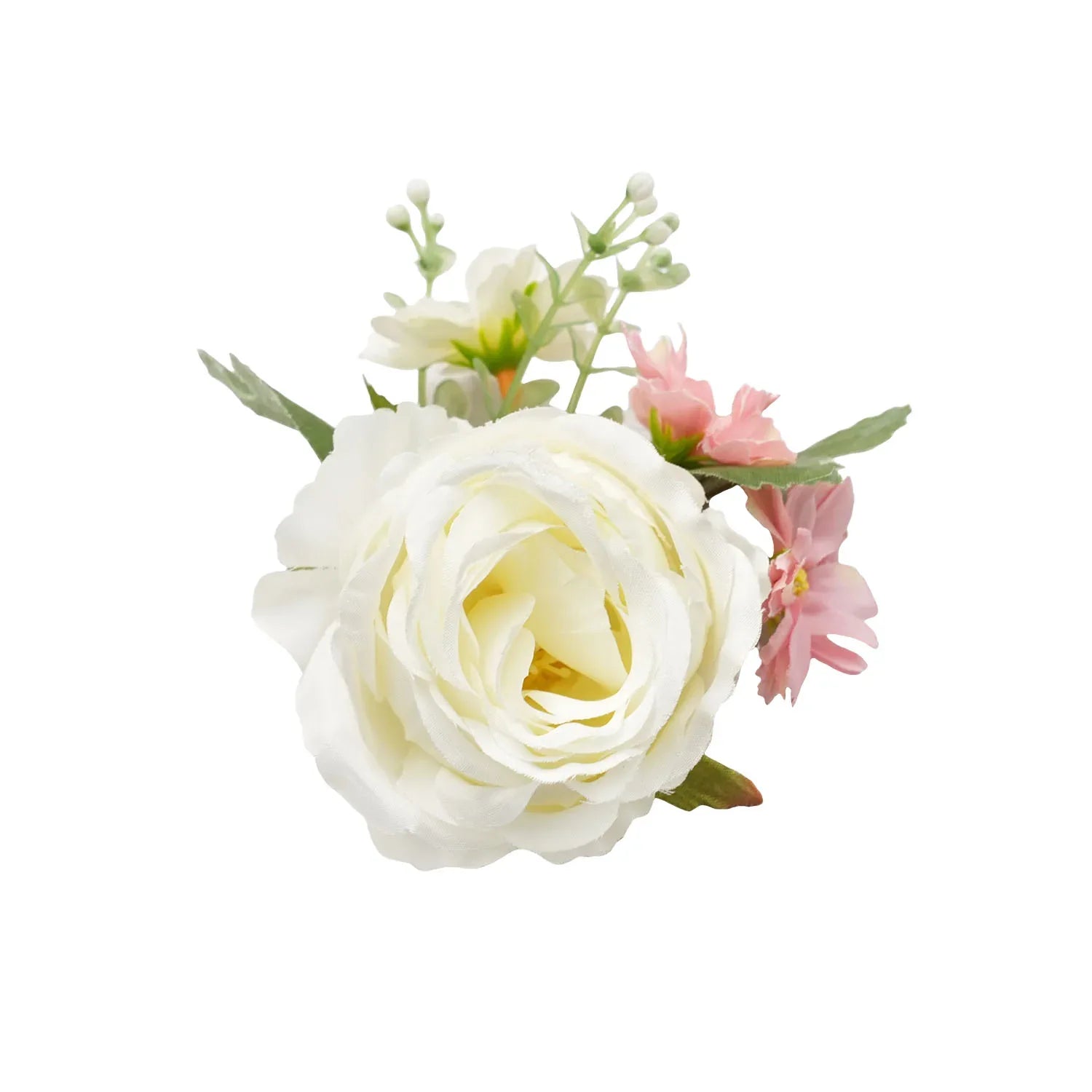 Uflower Pink White Series Bride Bouquet Wrist Corsage Groom Boutonniere Wedding Event Supplies SET80080-01 - Uflower