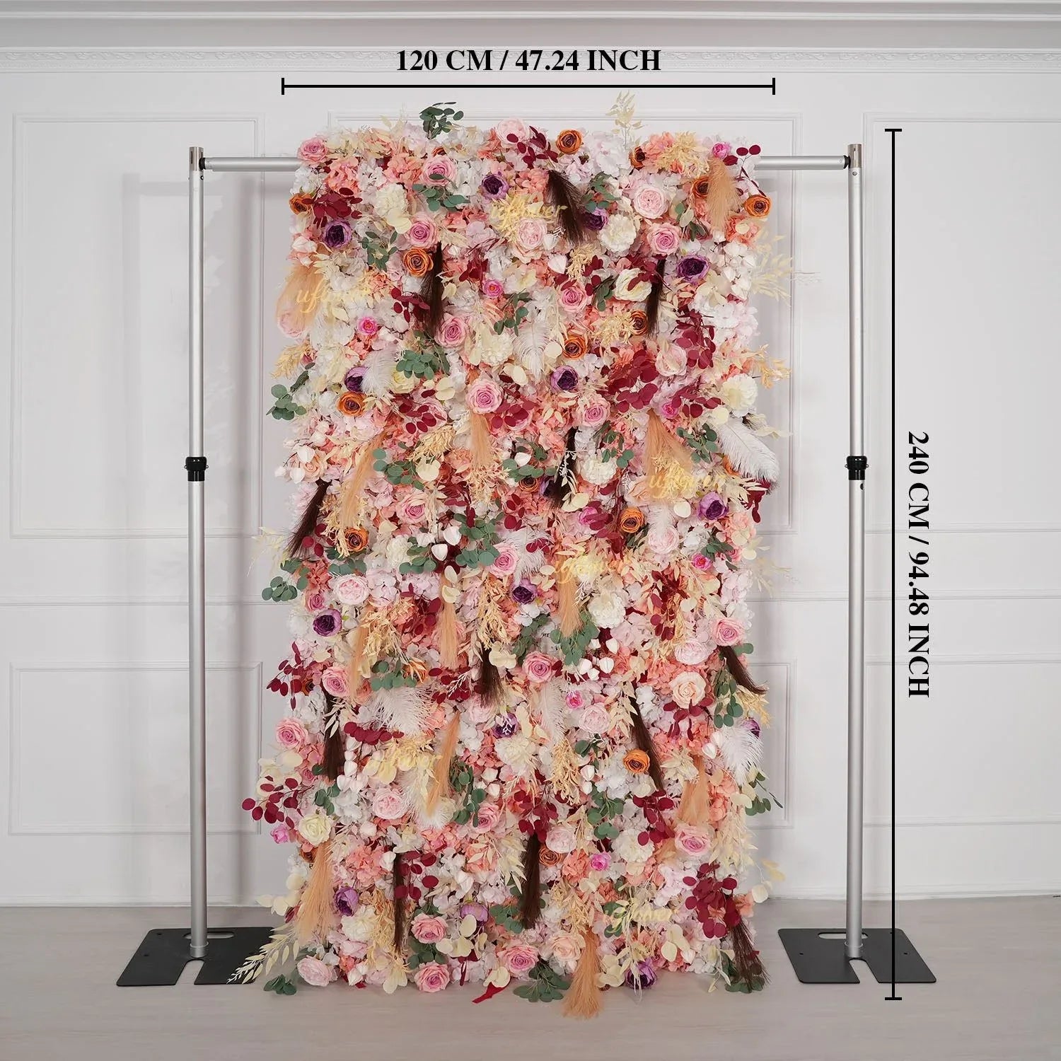 Uflower Champagne Khaki 5D Flower Wall Wedding Party Proposal Decor SET80175 - Uflower