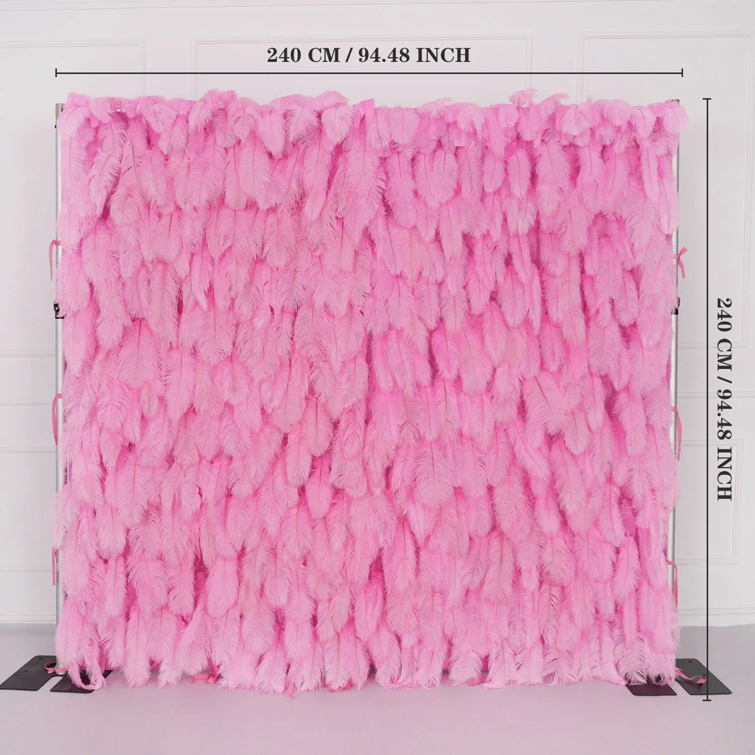 Uflower Artificial Pink 5D Flower Wall Wedding Backdrop Deco Birthday Party SET80088 - Uflower