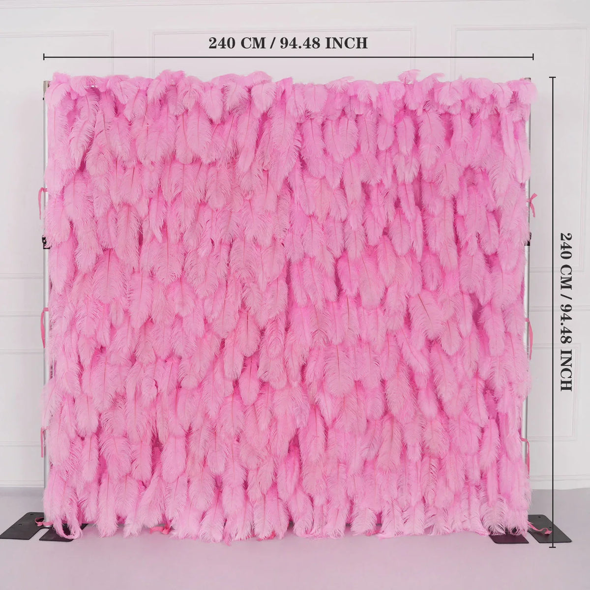 Uflower Artificial Pink 5D Flower Wall Wedding Backdrop Deco Birthday Party SET80088 - Uflower