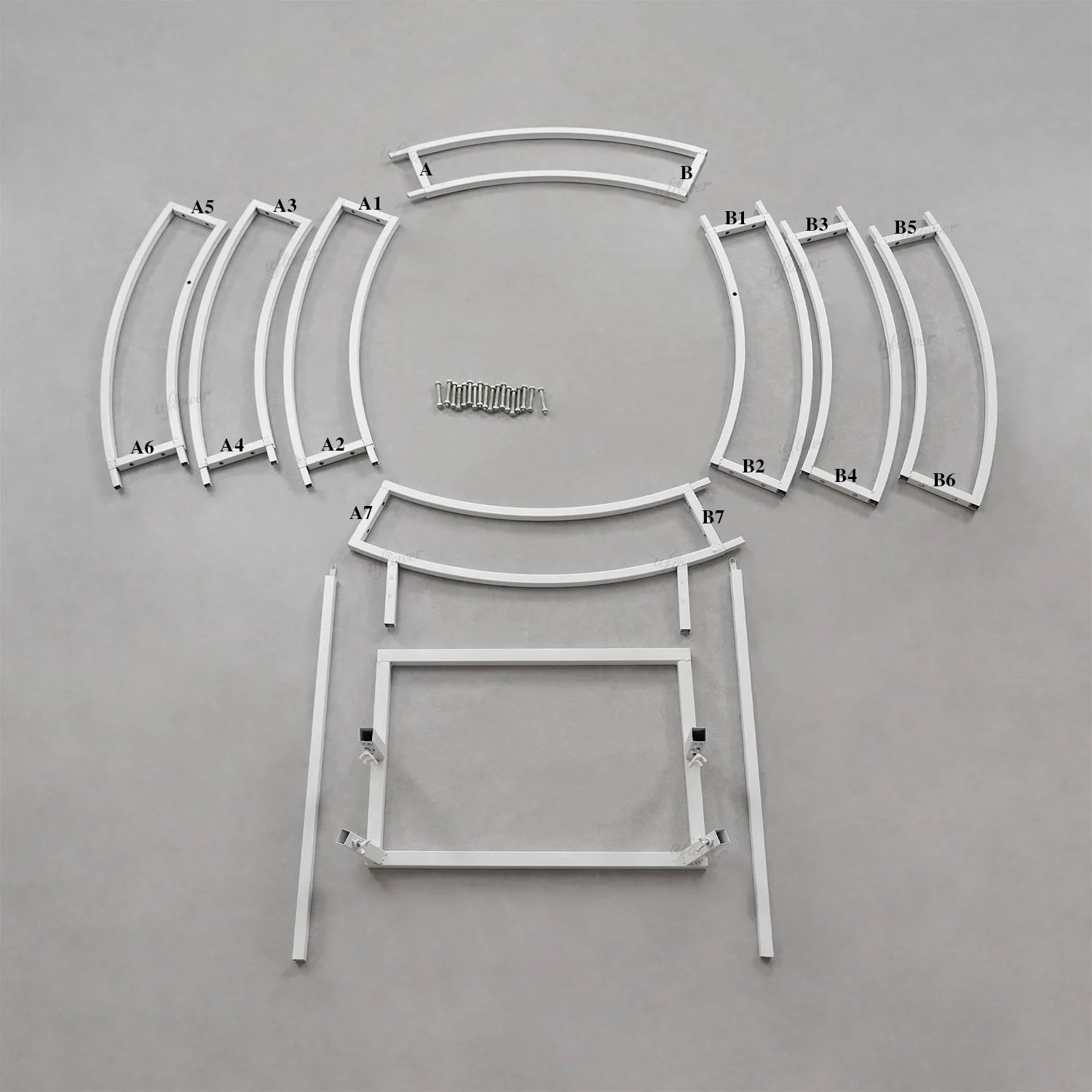 Uflower 2M Round Iron Arch Wedding Ceremony Backdrop Flower Stand MSD80031-01