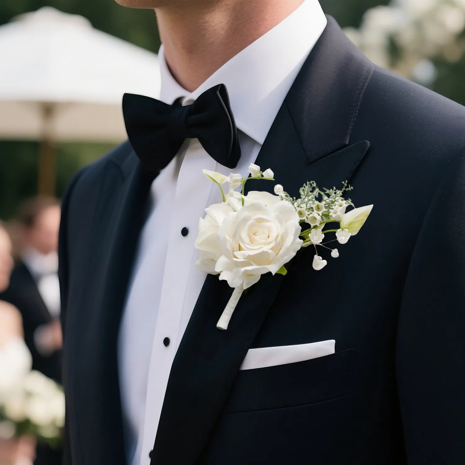 Uflower Boutonnieres in Ivory MG80012-02*6