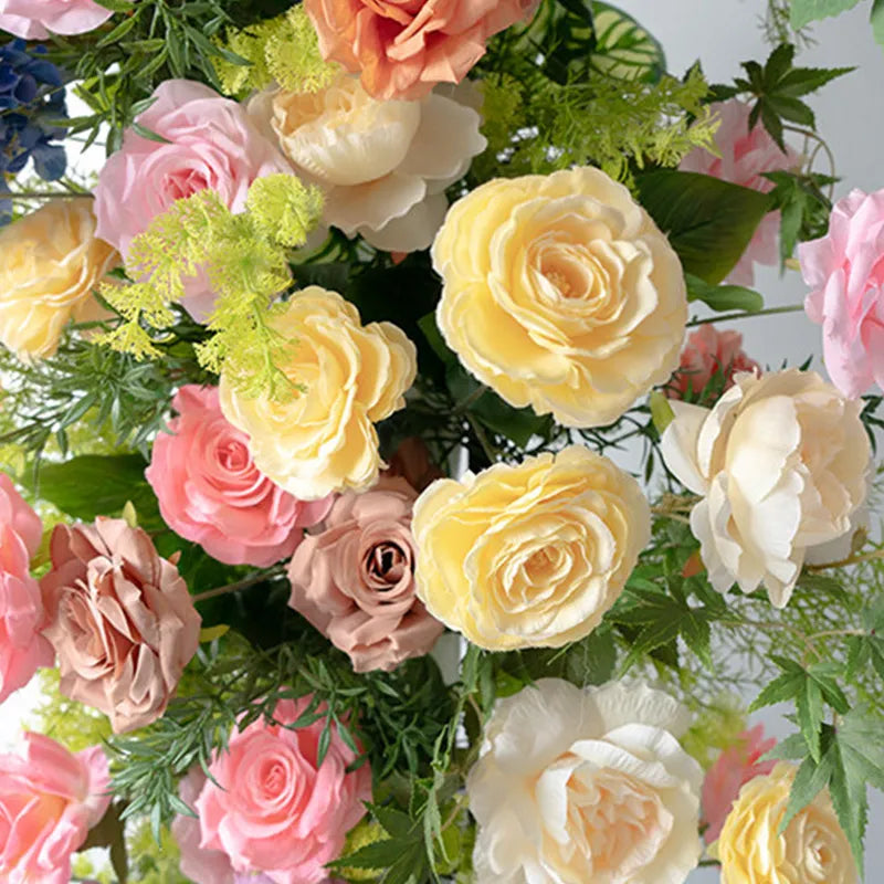 Uflower Colorful Rose Door Arch Floral Arrangement Set DD02731