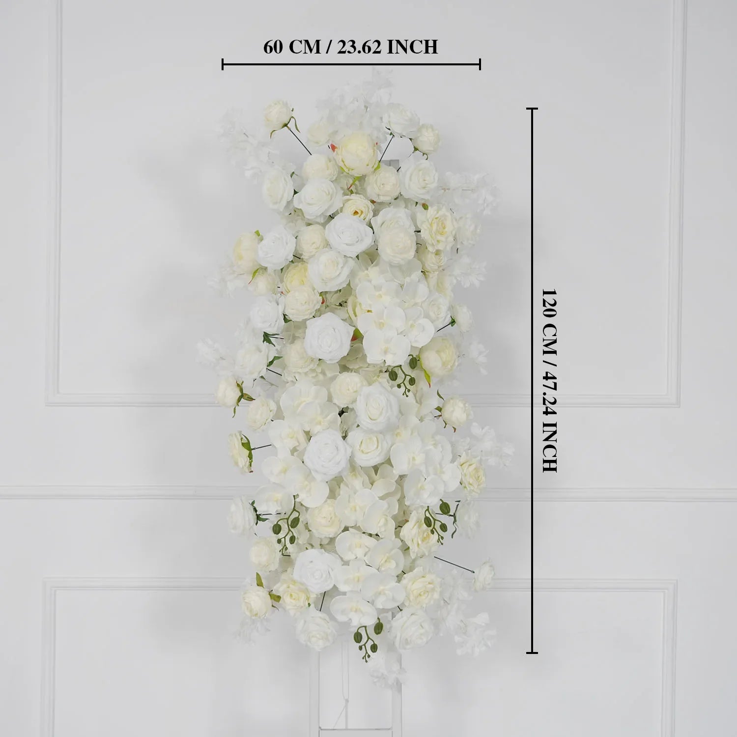 Uflower Artificial White Rose Flower Row Wedding KT Backdrop Decor SET80129 - Uflower