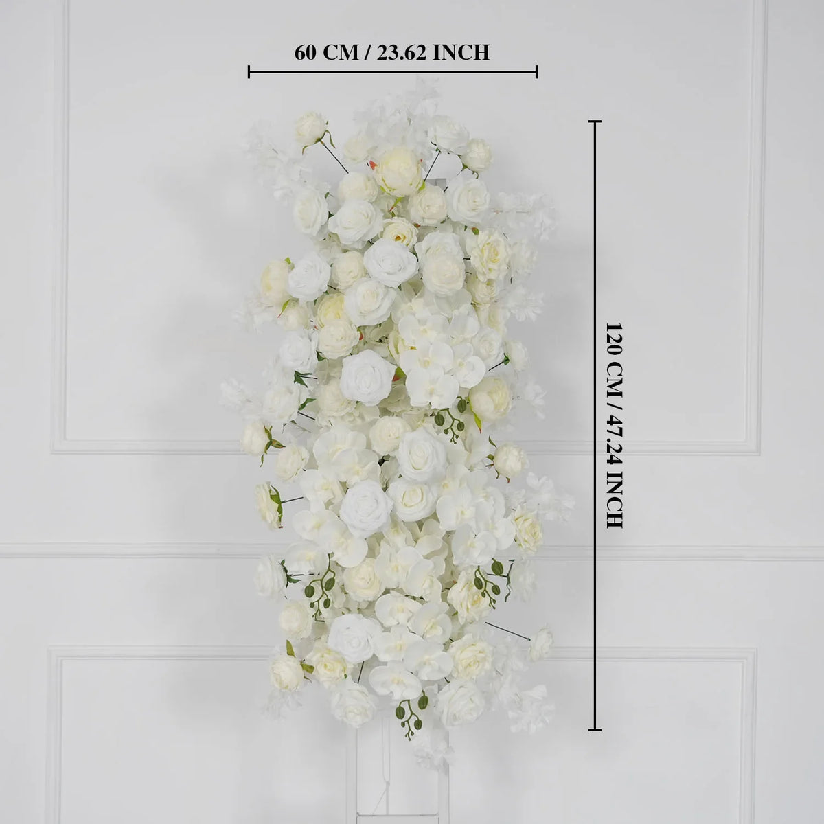 Uflower Artificial White Rose Flower Row Wedding KT Backdrop Decor SET80129 - Uflower