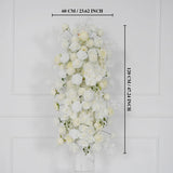 Uflower Artificial White Rose Flower Row Wedding KT Backdrop Decor SET80129 - Uflower