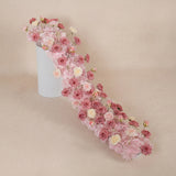Uflower Pink Rose Floral Square Arch Wedding Party Backdrop Decoration SET80236