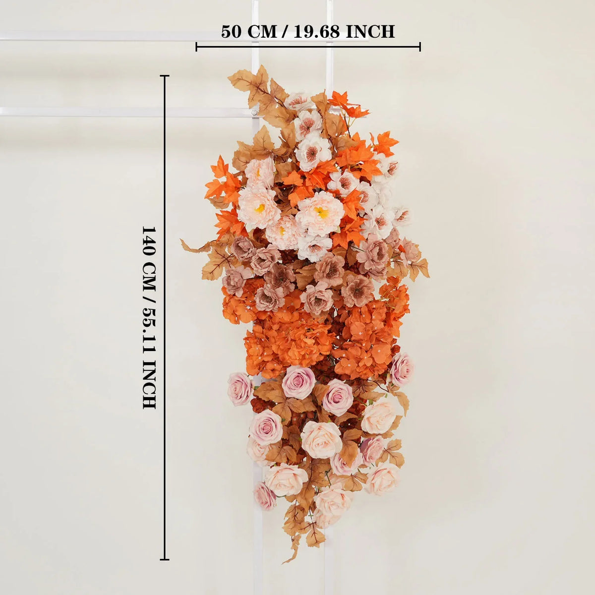 Uflower Artificial Autumn Pink Flower Row Wedding KT Backdrop Decor SET80122 - Uflower
