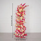 Uflower Champagne Pink Flower Horn Arch Wedding Party Birthday Backdrop Decor SET80176-02 - Uflower