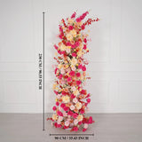 Uflower Champagne Pink Flower Horn Arch Wedding Party Birthday Backdrop Decor SET80176-02 - Uflower