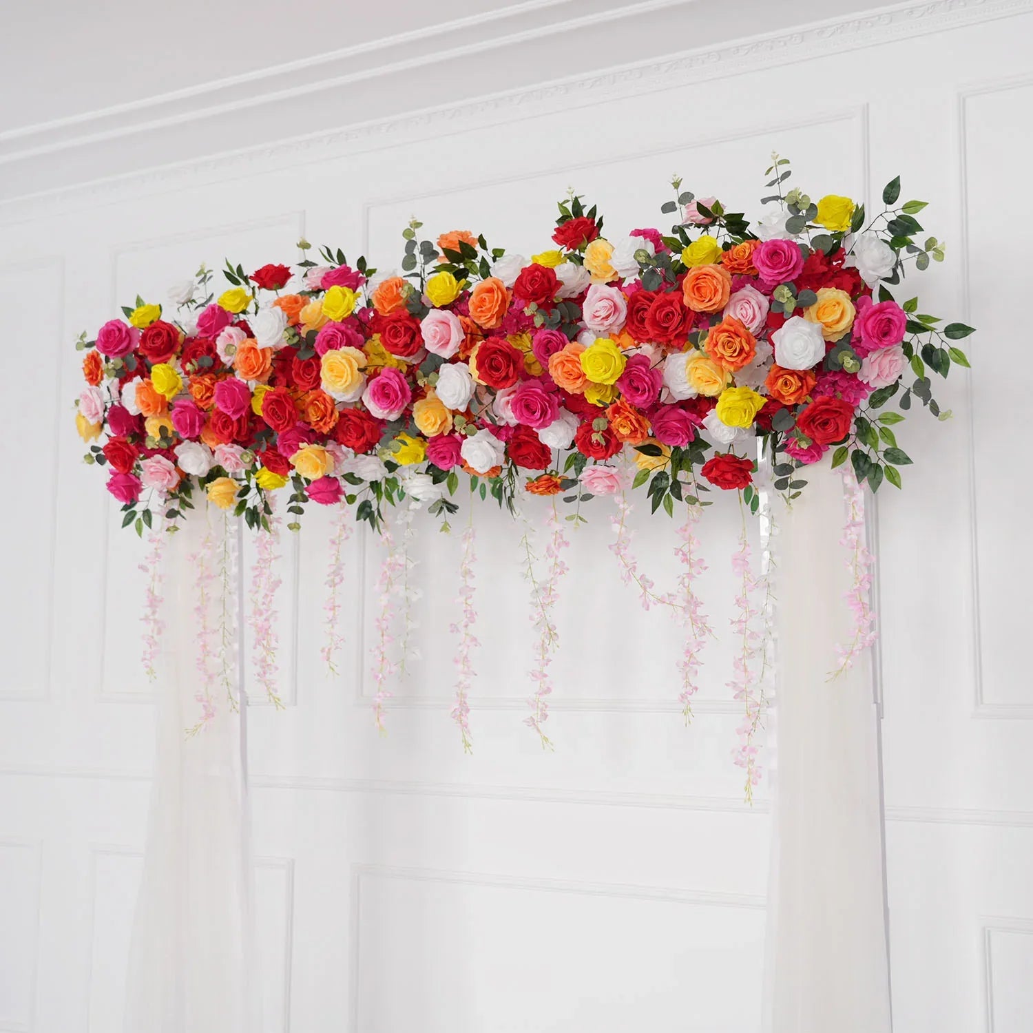Uflower Colorful Artificial Wedding KT Backdrop Flower Row Decor SET80115 - Uflower