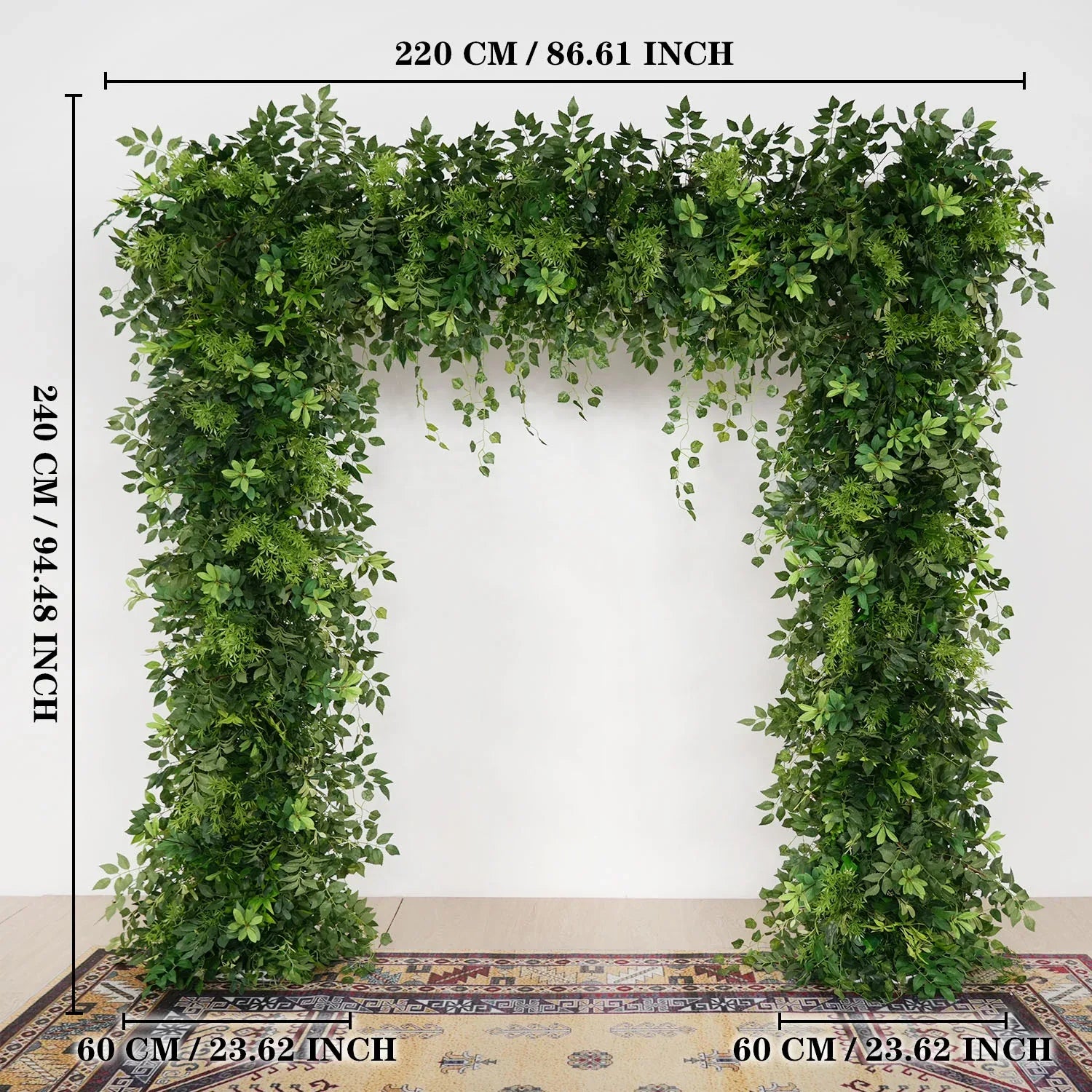 Uflower Green Series Wedding Backdrop Arch Decor Floral Arrangement SET80110 - Uflower