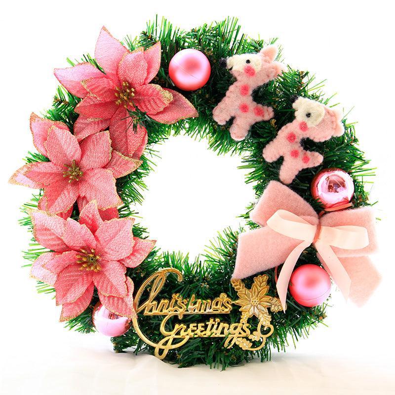 New Christmas Wreath Saffron Wreath 30/40/50 Decoration Door Decoration Hanging Decoration Supplies - Uflower
