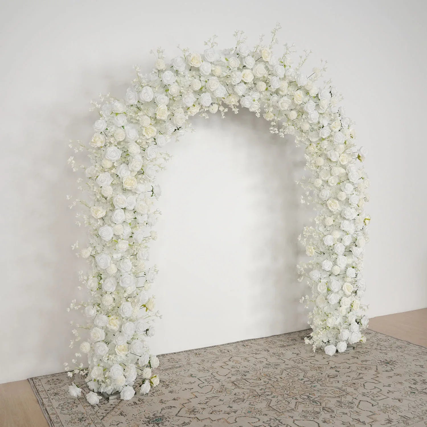 Uflower White Rose Floral Door Arch Wedding Party Backdrop Decoration SET80124 - Uflower