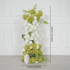Uflower Artificial Green White Hydrangea Rose Flower Row Wedding KT Backdrop Decor SET80205 - Uflower