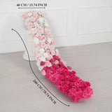 Uflower Gradient Pink Flower Row Wedding Party Backdrop Decor SET80179 - Uflower