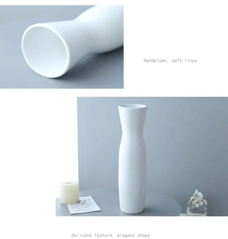 White simulated velvet rose bouquet desktop decoration - Uflower