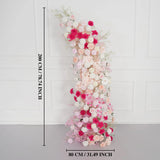 Uflower Pink White Floral Horn Arch Wedding Party Backdrop Decor SET80103-01 - Uflower