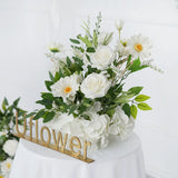 Uflower Artificial White Flower Row KT Background Wedding Decor SET80062 - Uflower