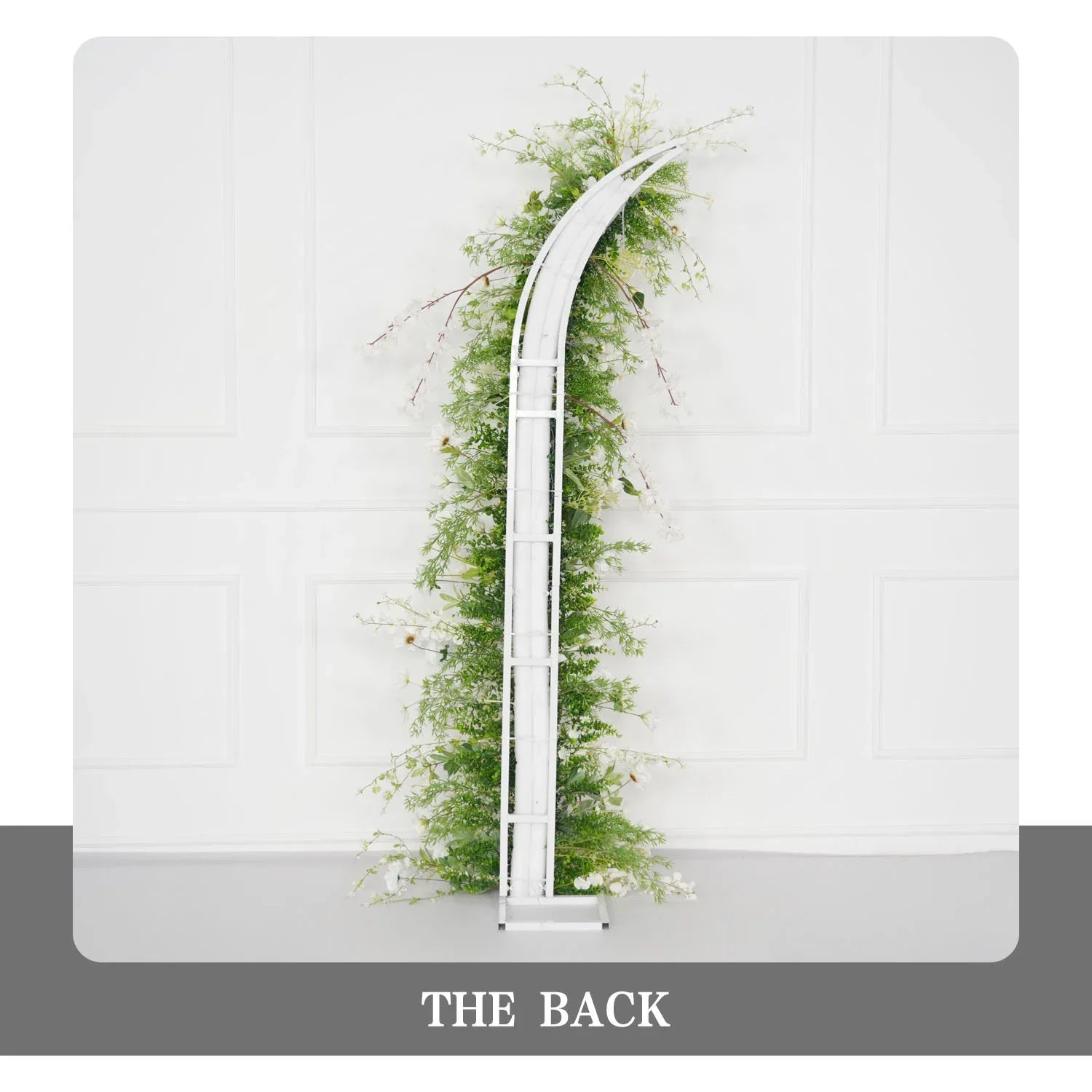 Uflower Green White Floral Horn Arch Wedding Party Backdrop Decor SET80127 - Uflower